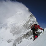 雪山登山の画像